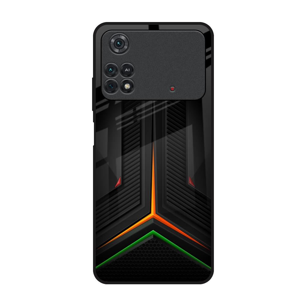 Modern Ultra Chevron Poco M4 Pro Glass Back Cover Online