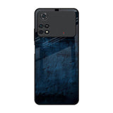 Dark Blue Grunge Poco M4 Pro Glass Back Cover Online