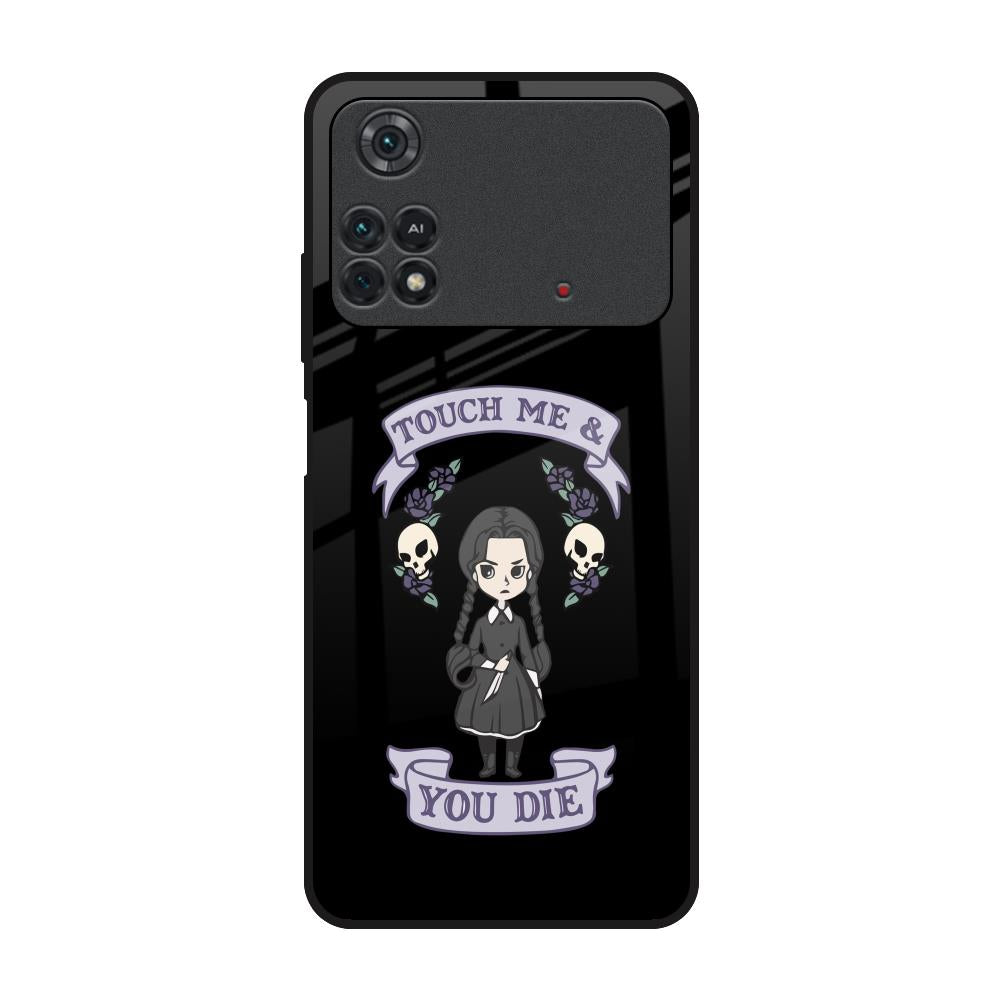 Touch Me & You Die Poco M4 Pro Glass Back Cover Online