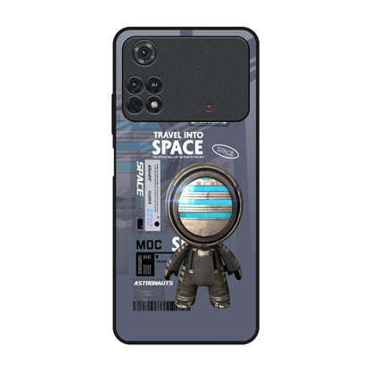 Space Travel Poco M4 Pro Glass Back Cover Online