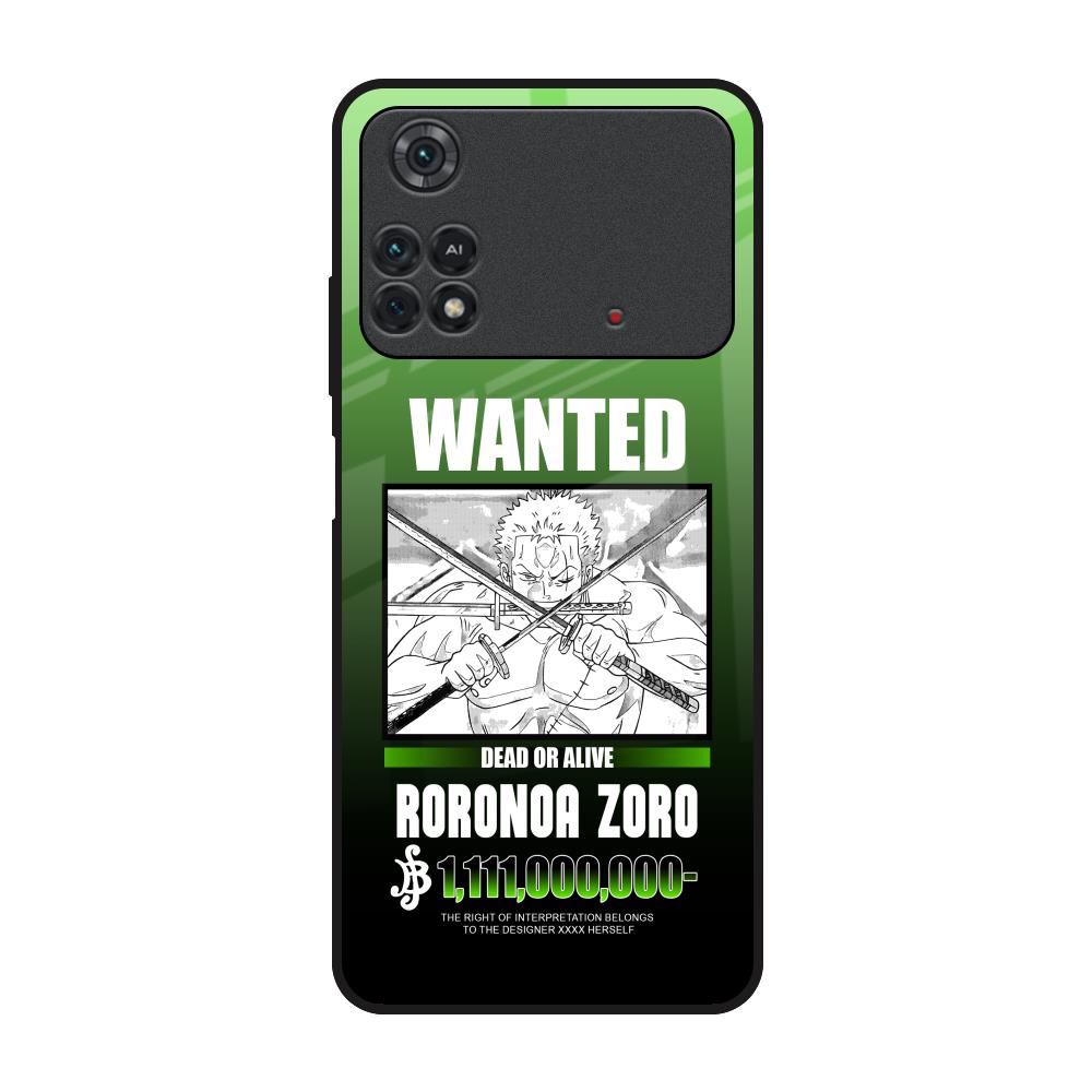 Zoro Wanted Poco M4 Pro Glass Back Cover Online