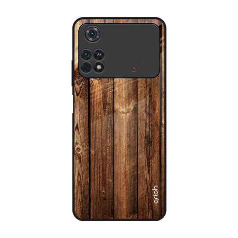 Timber Printed Poco M4 Pro Glass Back Cover Online