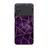 Geometric Purple Poco M4 Pro Glass Back Cover Online
