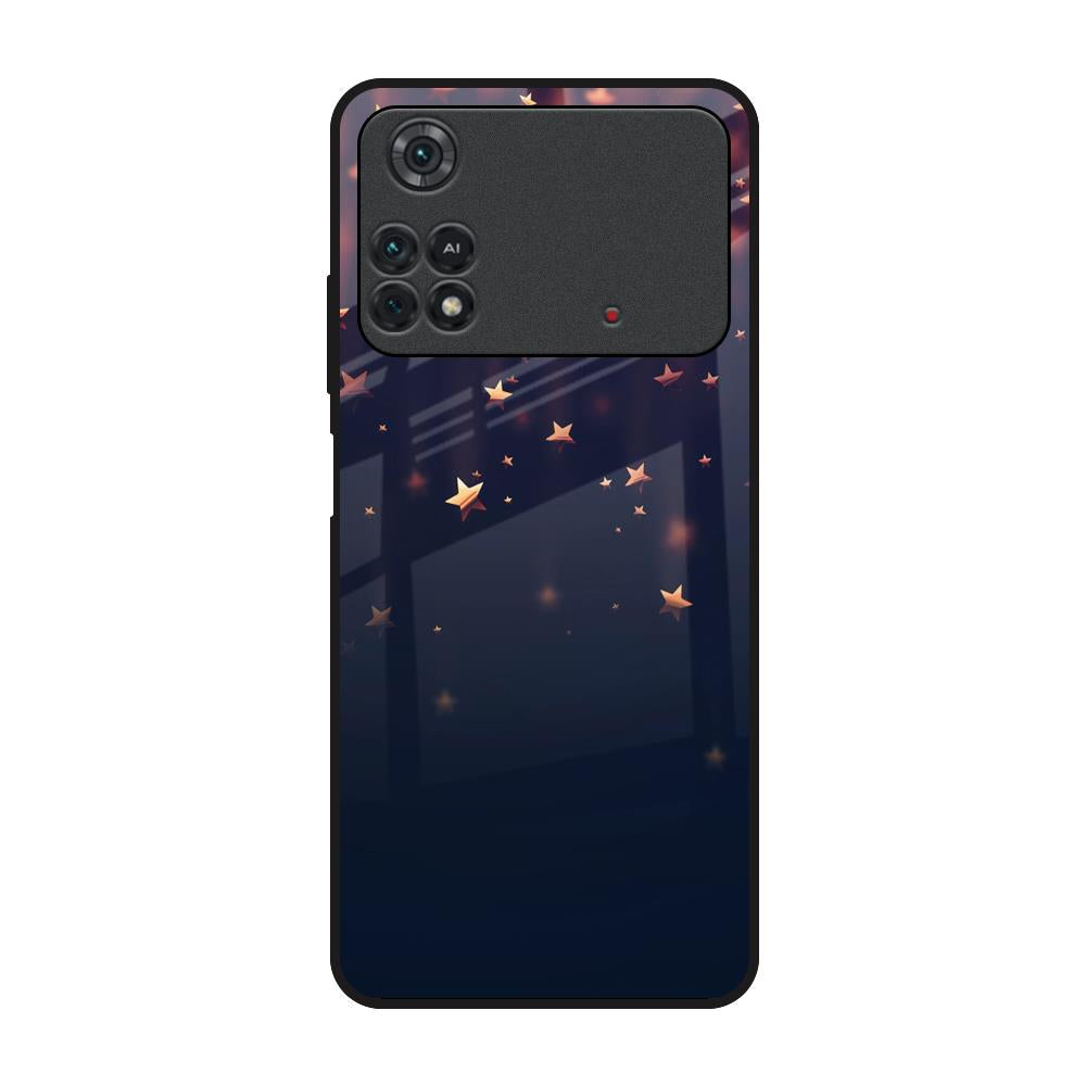 Falling Stars Poco M4 Pro Glass Back Cover Online