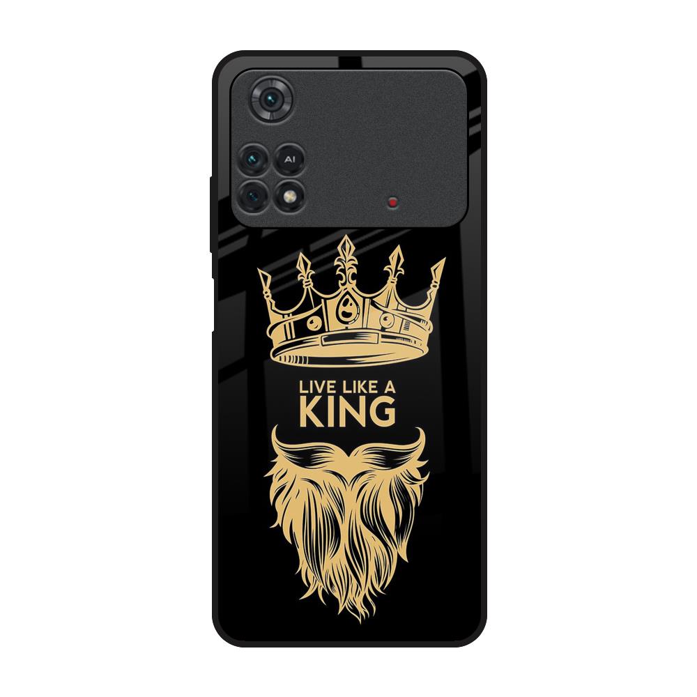 King Life Poco M4 Pro Glass Back Cover Online
