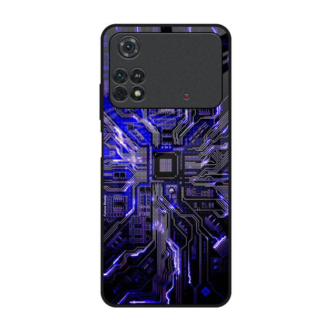 Techno Color Pattern Poco M4 Pro Glass Back Cover Online