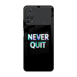 Never Quit Poco M4 Pro Glass Back Cover Online