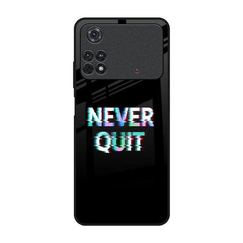 Never Quit Poco M4 Pro Glass Back Cover Online