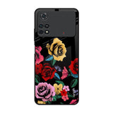 Floral Decorative Poco M4 Pro Glass Back Cover Online