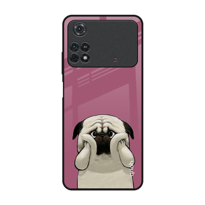 Funny Pug Face Poco M4 Pro Glass Back Cover Online
