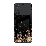 Floating Floral Print Poco M4 Pro Glass Back Cover Online