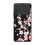 Black Cherry Blossom Poco M4 Pro Glass Back Cover Online