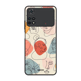 Abstract Faces Poco M4 Pro Glass Back Cover Online