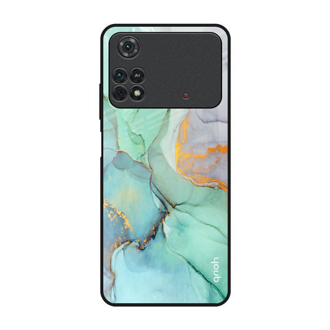 Green Marble Poco M4 Pro Glass Back Cover Online