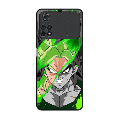 Anime Green Splash Poco M4 Pro Glass Back Cover Online