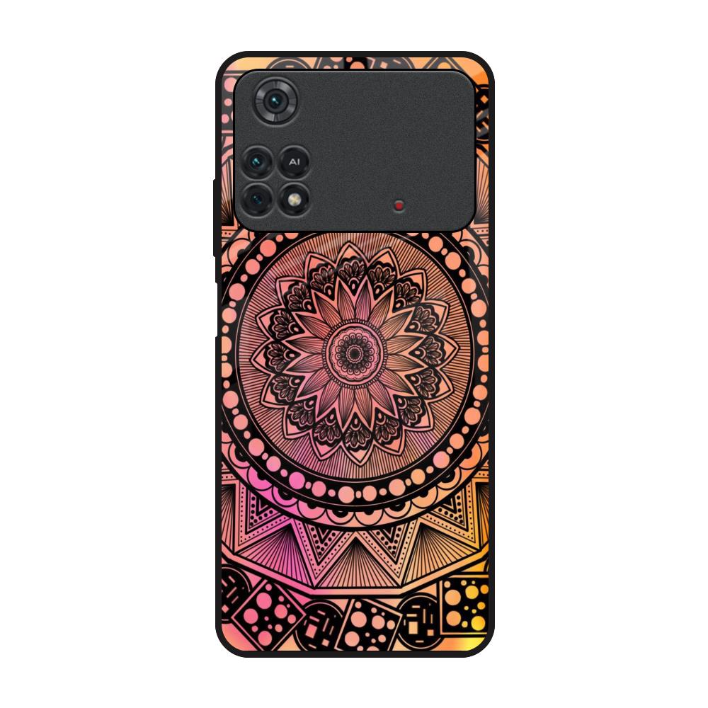 Floral Mandala Poco M4 Pro Glass Back Cover Online