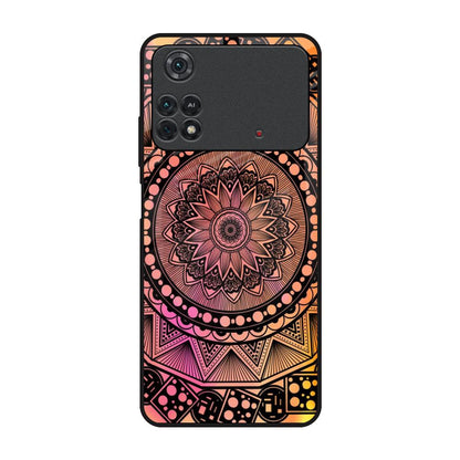Floral Mandala Poco M4 Pro Glass Back Cover Online