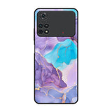 Alcohol ink Marble Poco M4 Pro Glass Back Cover Online