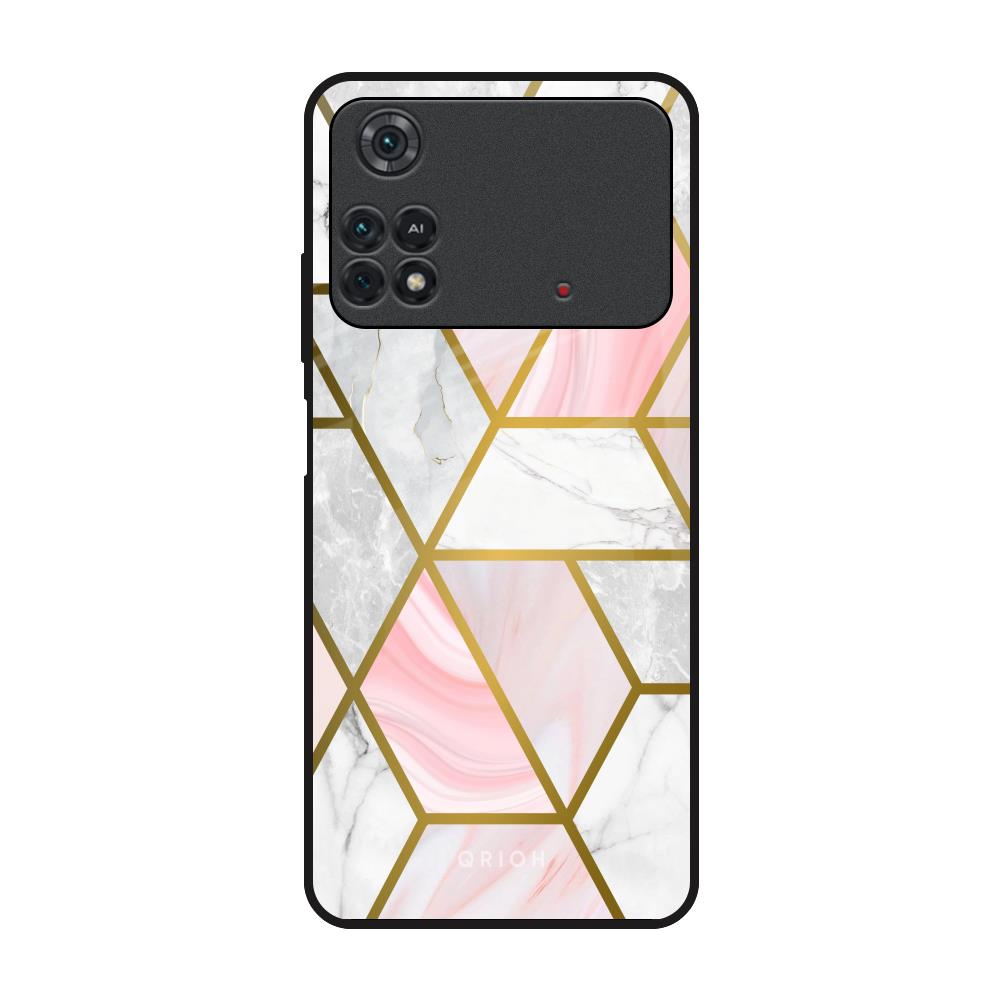 Geometrical Marble Poco M4 Pro Glass Back Cover Online