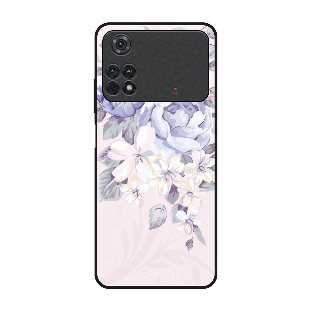 Elegant Floral Poco M4 Pro Glass Back Cover Online