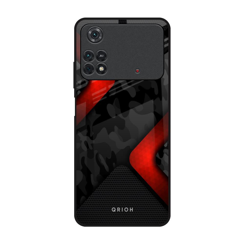 Modern Camo Abstract Poco M4 Pro Glass Back Cover Online