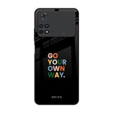 Go Your Own Way Poco M4 Pro Glass Back Cover Online