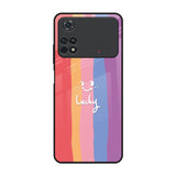 Lucky Abstract Poco M4 Pro Glass Back Cover Online