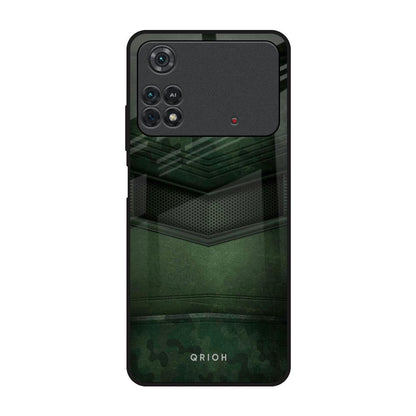 Green Leather Poco M4 Pro Glass Back Cover Online