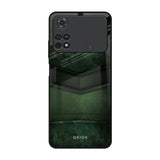 Green Leather Poco M4 Pro Glass Back Cover Online