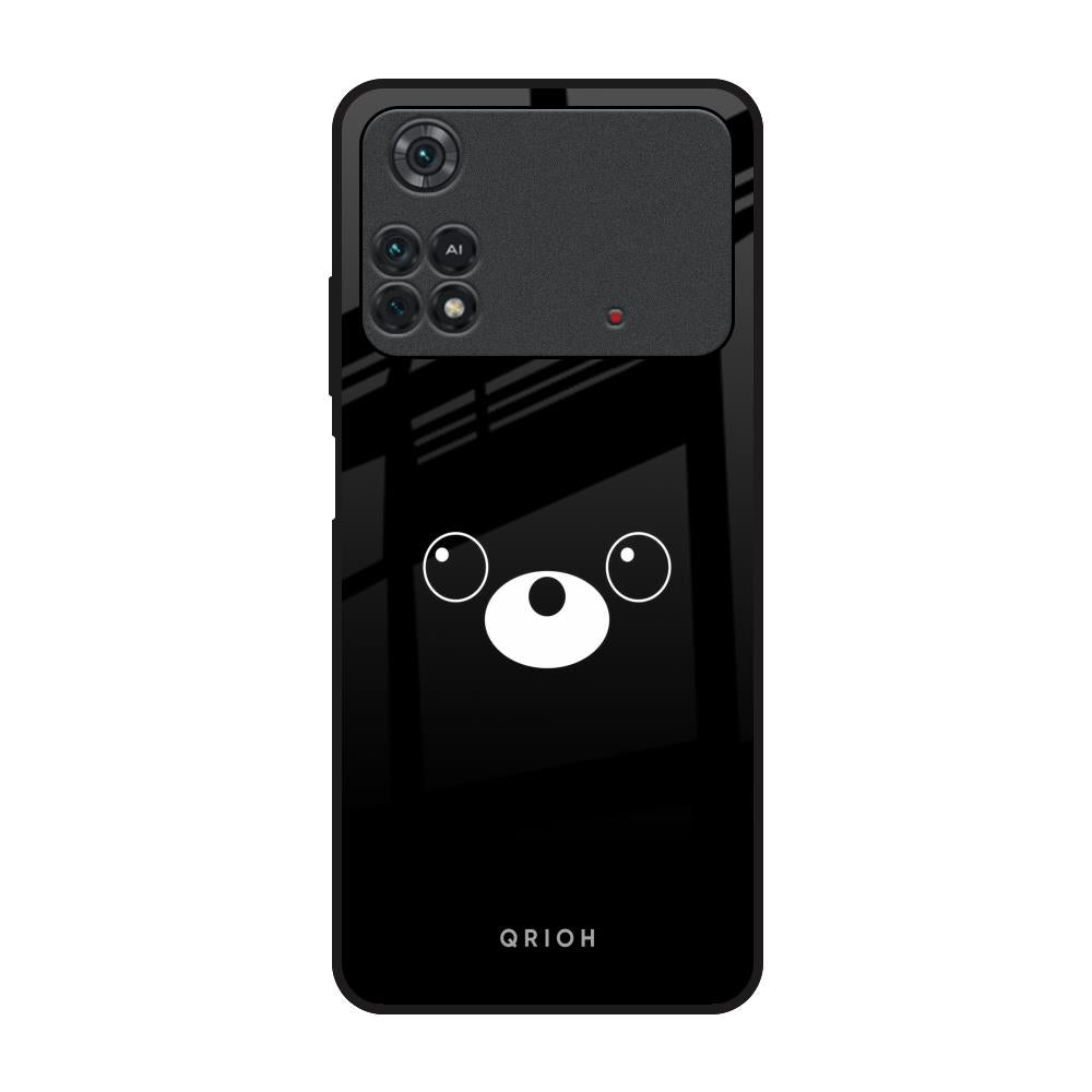 Cute Bear Poco M4 Pro Glass Back Cover Online