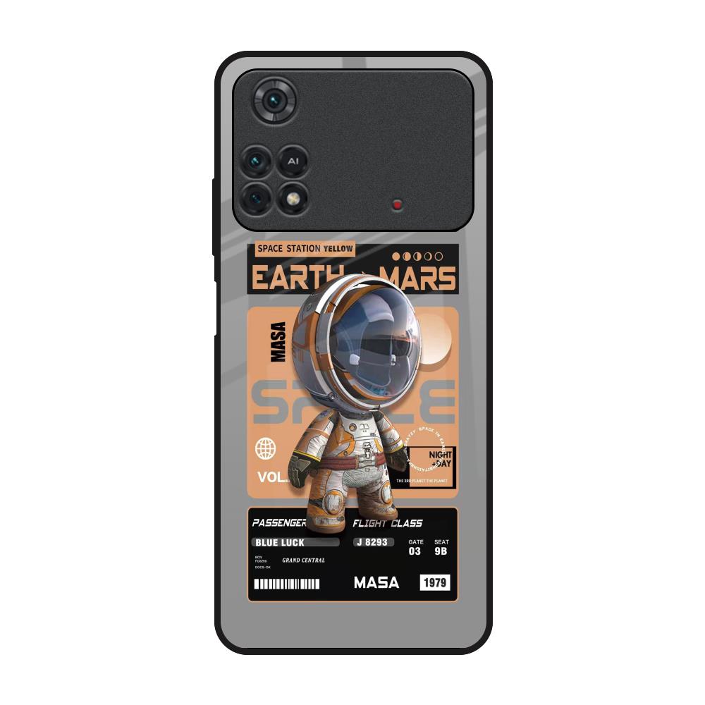 Space Ticket Poco M4 Pro Glass Back Cover Online