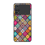 Multicolor Mandala Poco M4 Pro Glass Back Cover Online