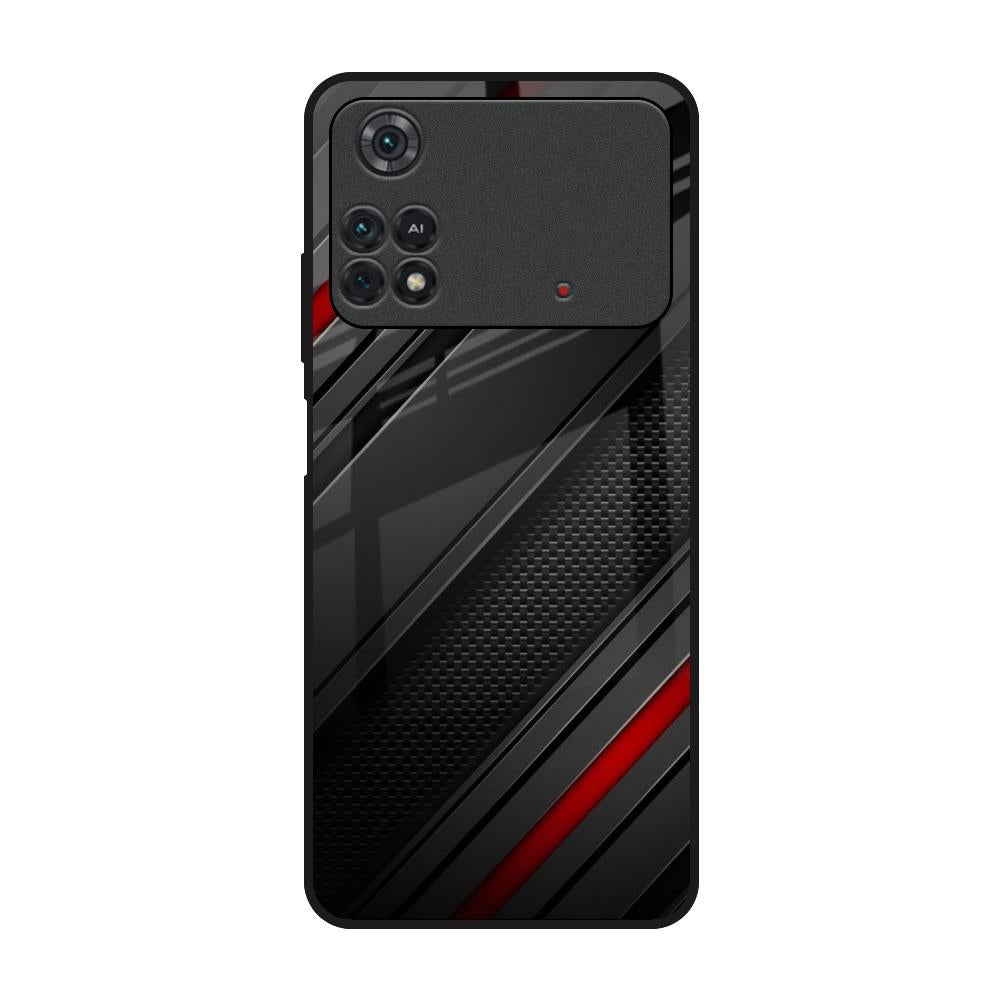 Modern Abstract Poco M4 Pro Glass Back Cover Online