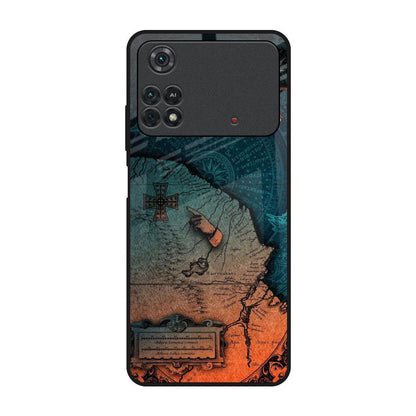 Geographical Map Poco M4 Pro Glass Back Cover Online