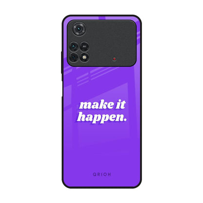Make it Happen Poco M4 Pro Glass Back Cover Online
