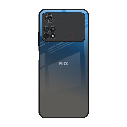 Blue Grey Ombre Poco M4 Pro Glass Back Cover Online