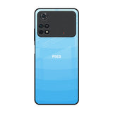 Wavy Blue Pattern Poco M4 Pro Glass Back Cover Online