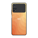 Orange Curve Pattern Poco M4 Pro Glass Back Cover Online