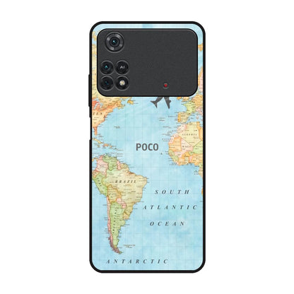Fly Around The World Poco M4 Pro Glass Back Cover Online