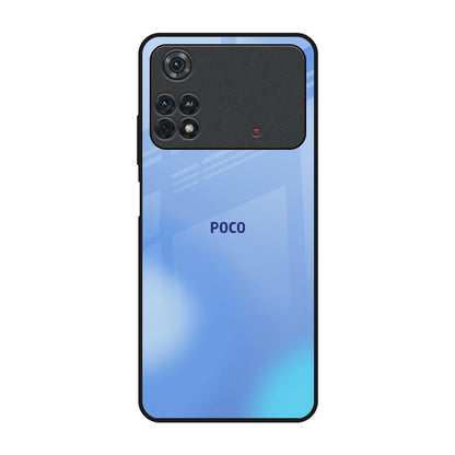 Vibrant Blue Texture Poco M4 Pro Glass Back Cover Online