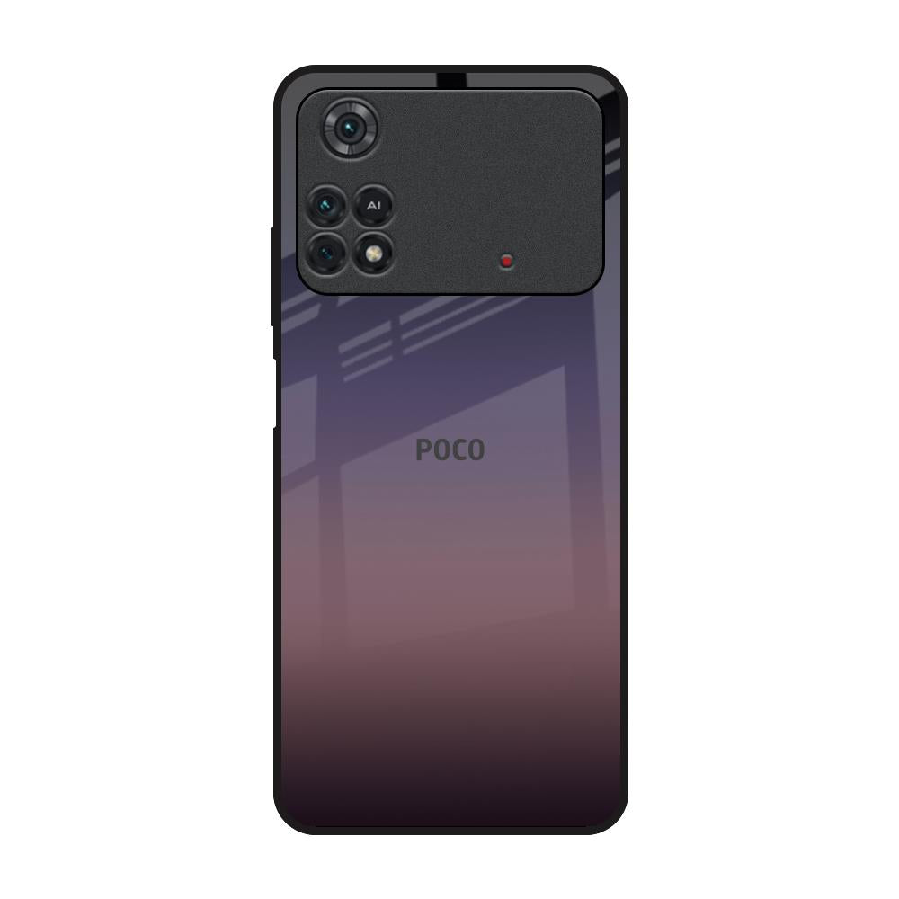 Grey Ombre Poco M4 Pro Glass Back Cover Online