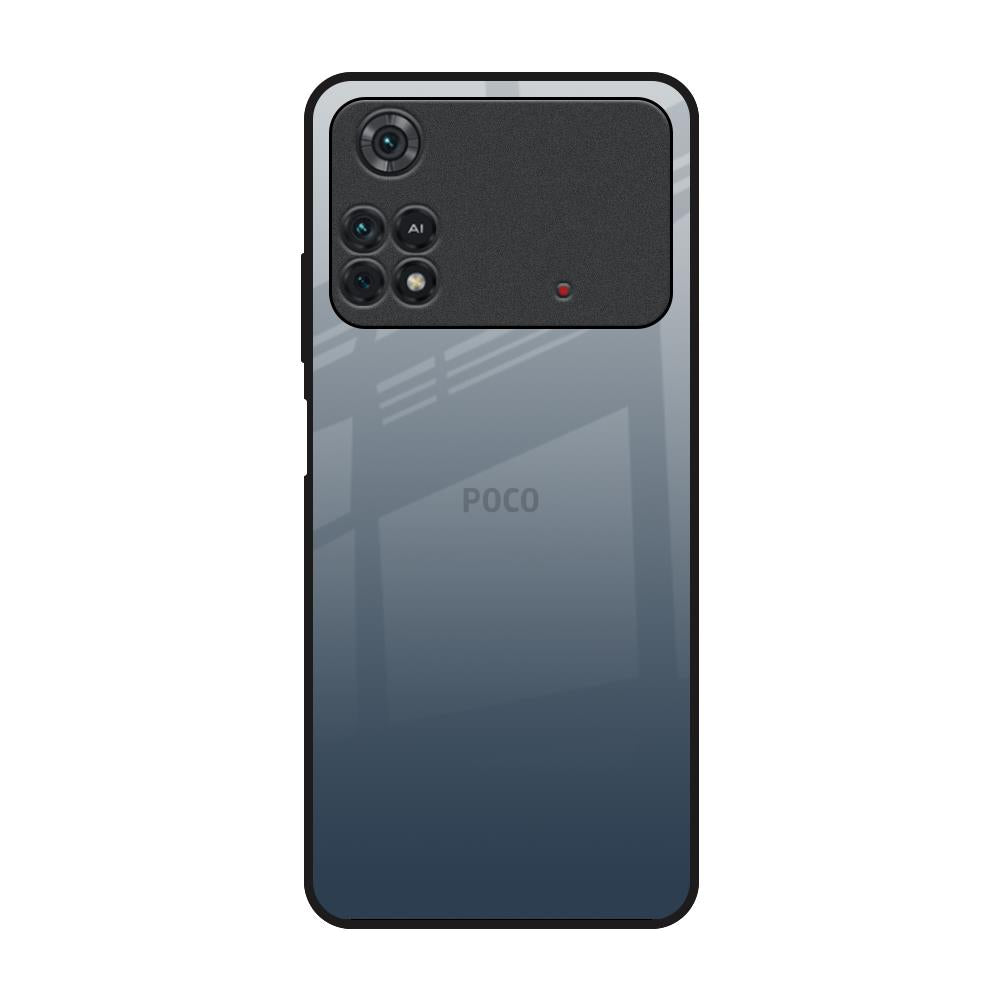 Smokey Grey Color Poco M4 Pro Glass Back Cover Online