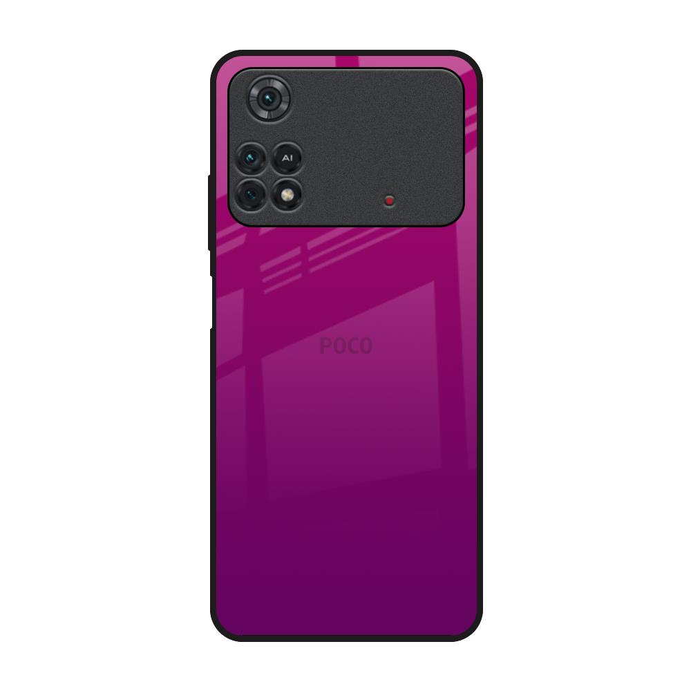 Magenta Gradient Poco M4 Pro Glass Back Cover Online