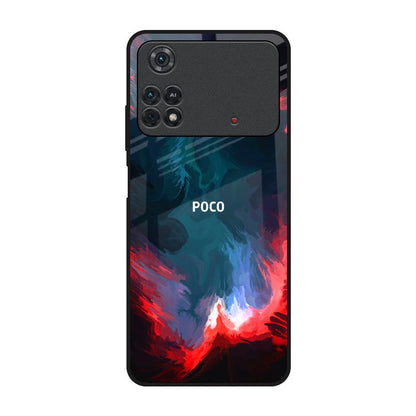 Brush Art Poco M4 Pro Glass Back Cover Online