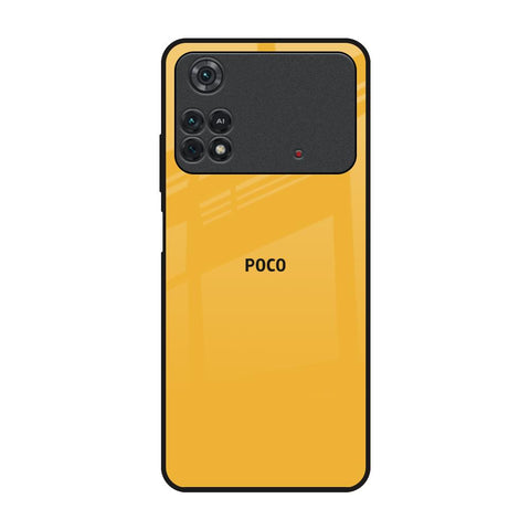 Fluorescent Yellow Poco M4 Pro Glass Back Cover Online