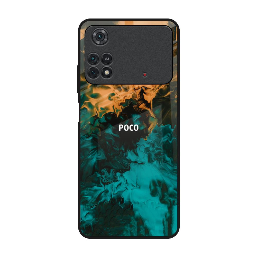 Watercolor Wave Poco M4 Pro Glass Back Cover Online