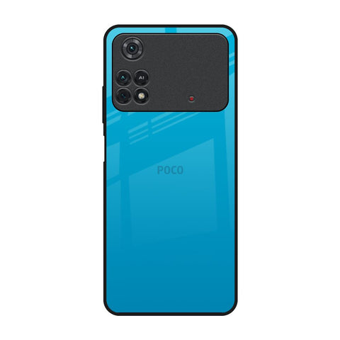 Blue Aqua Poco M4 Pro Glass Back Cover Online