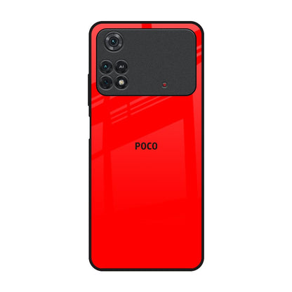 Blood Red Poco M4 Pro Glass Back Cover Online