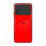 Blood Red Poco M4 Pro Glass Back Cover Online