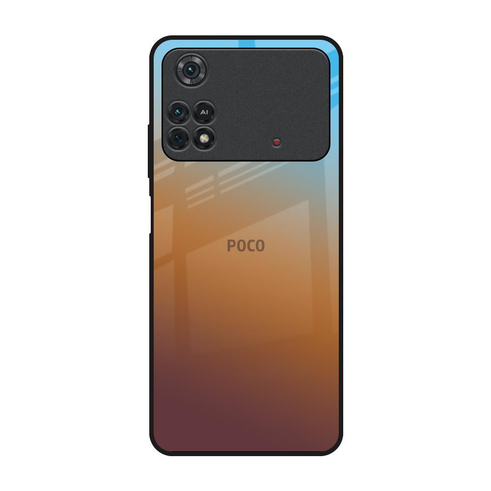 Rich Brown Poco M4 Pro Glass Back Cover Online